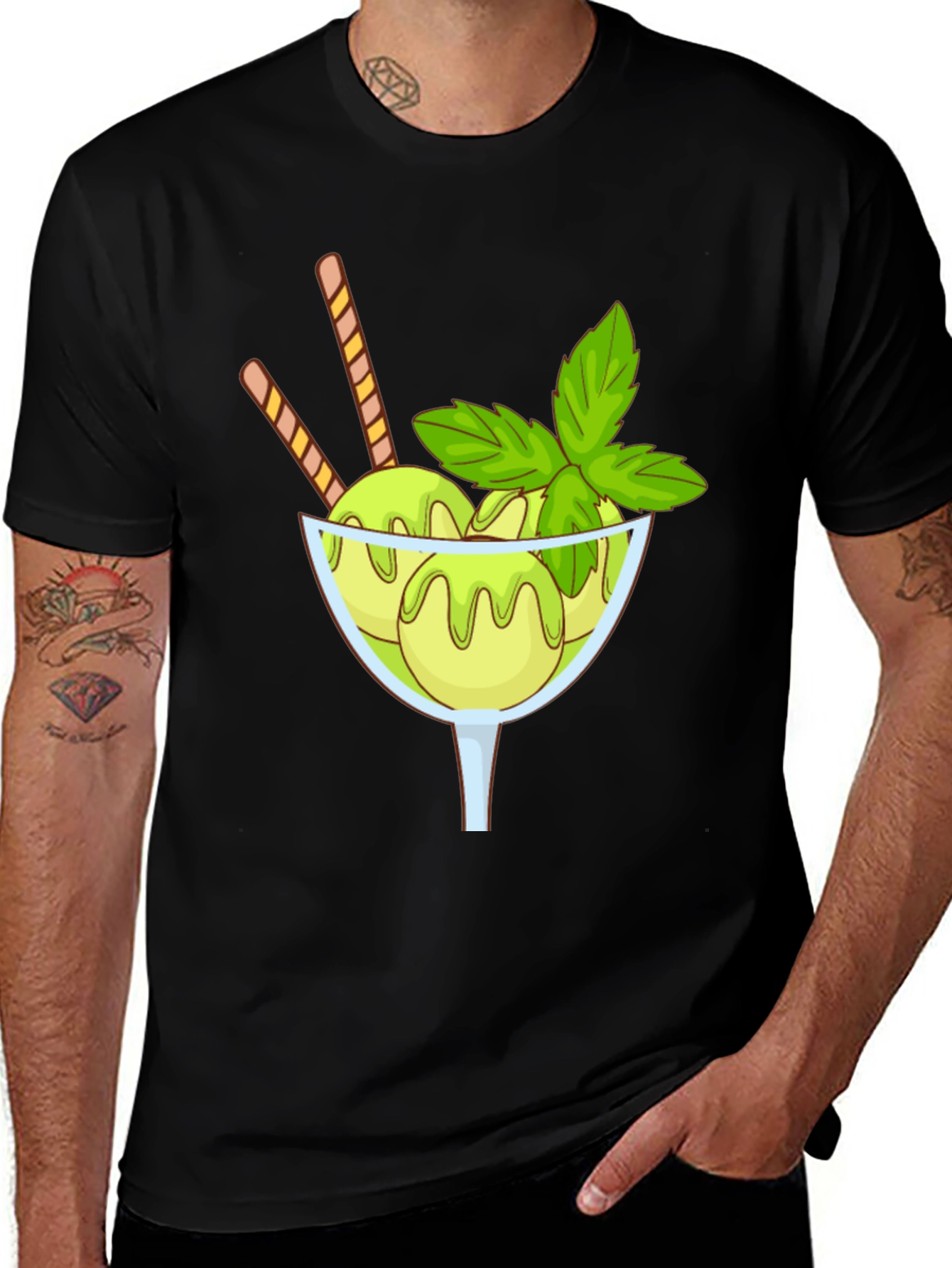 Ice Cream Graphic Tee - Unique Design Soft Fabric
