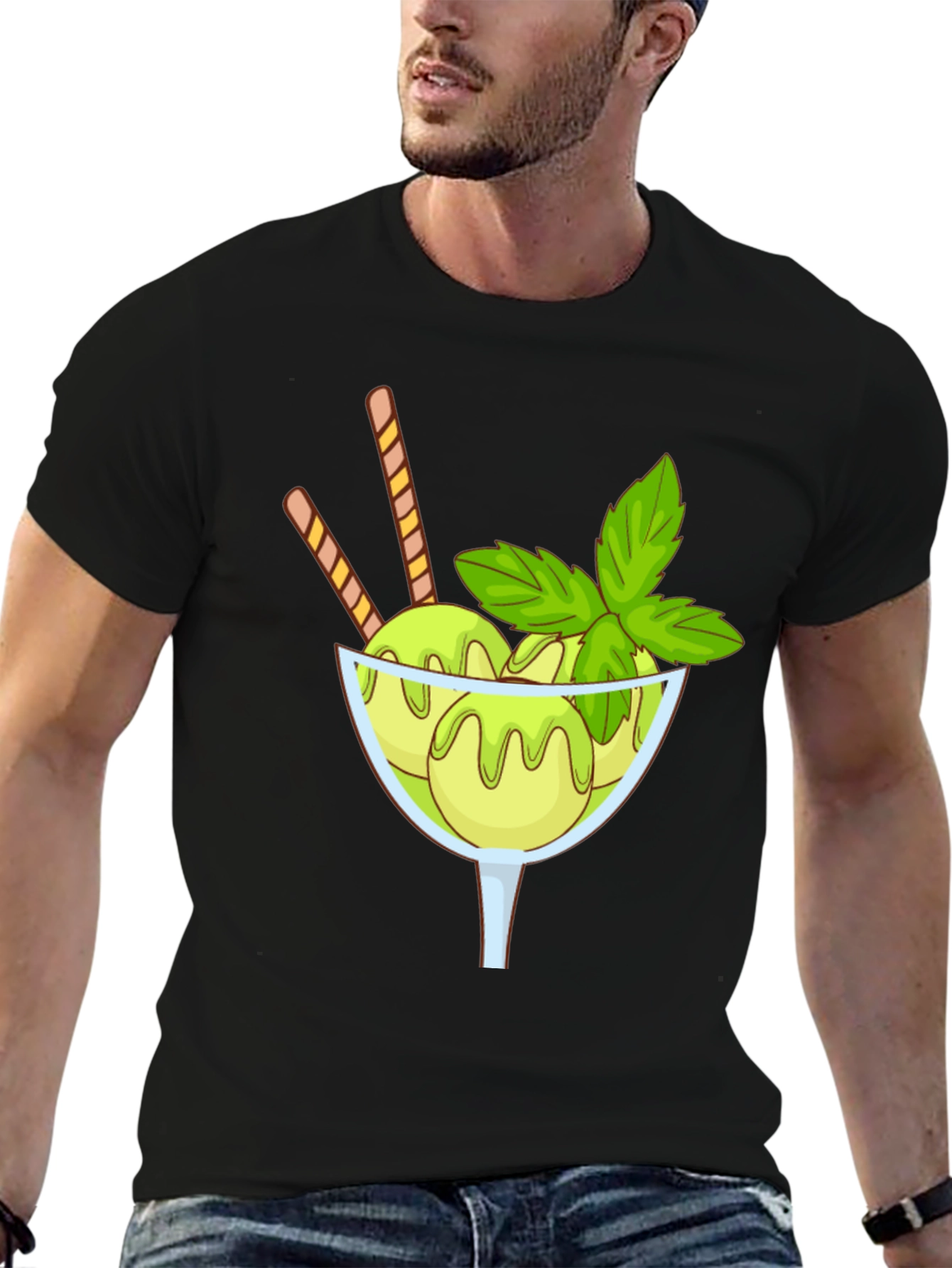 Ice Cream Graphic Tee - Unique Design Soft Fabric