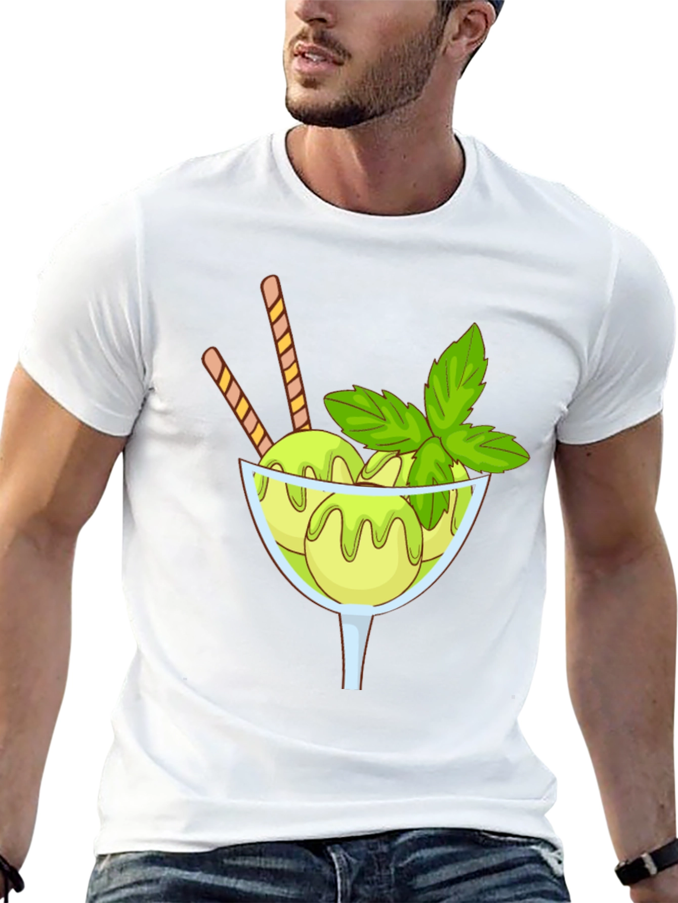 Ice Cream Graphic Tee - Unique Design Soft Fabric