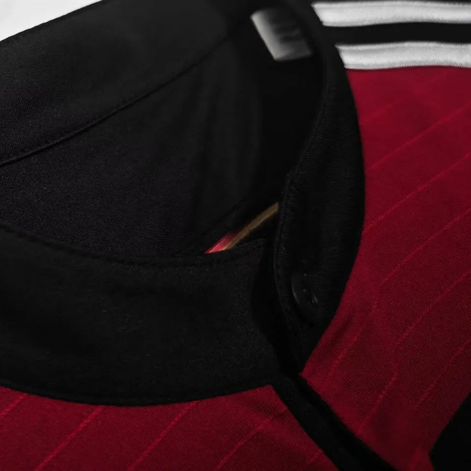 2014 Germany Away Balck And Red Retro Soccer Jersey 3 Start三星 Detail 4