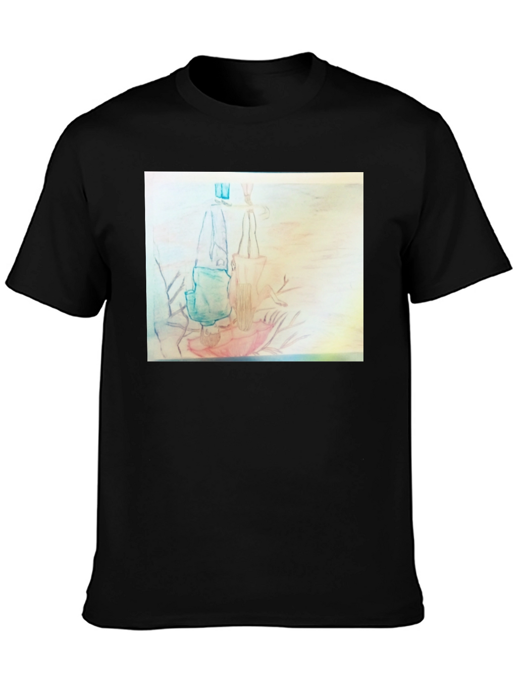 Unique Graphic Tee - Pencil Art Design