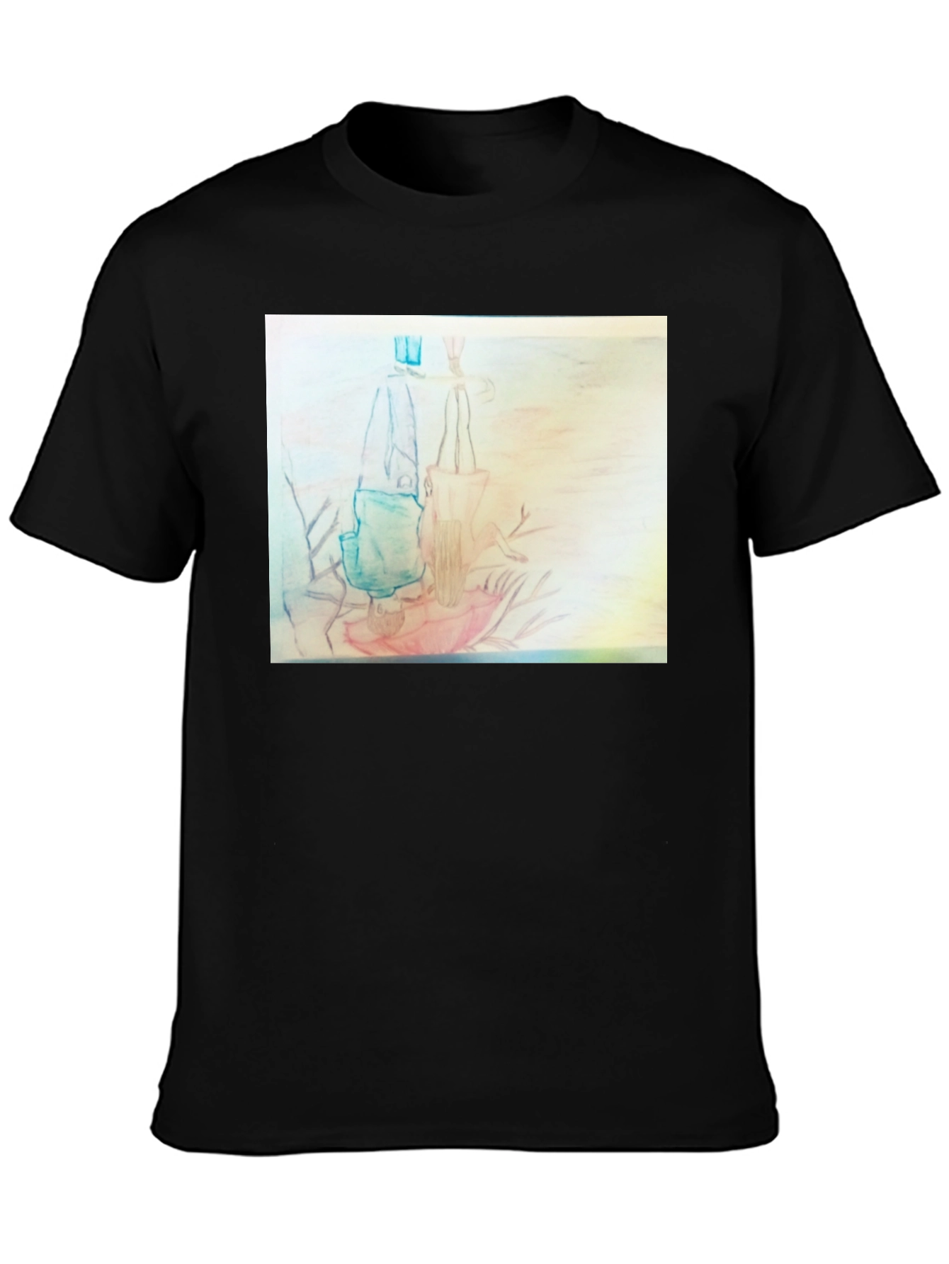 Unique Graphic Tee - Pencil Art Design