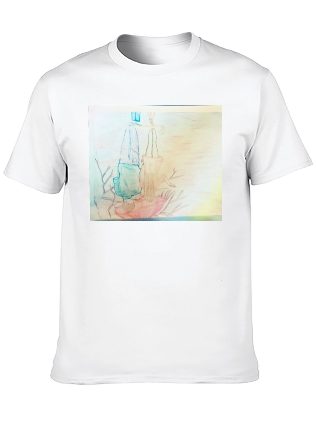 Unique Graphic Tee - Pencil Art Design