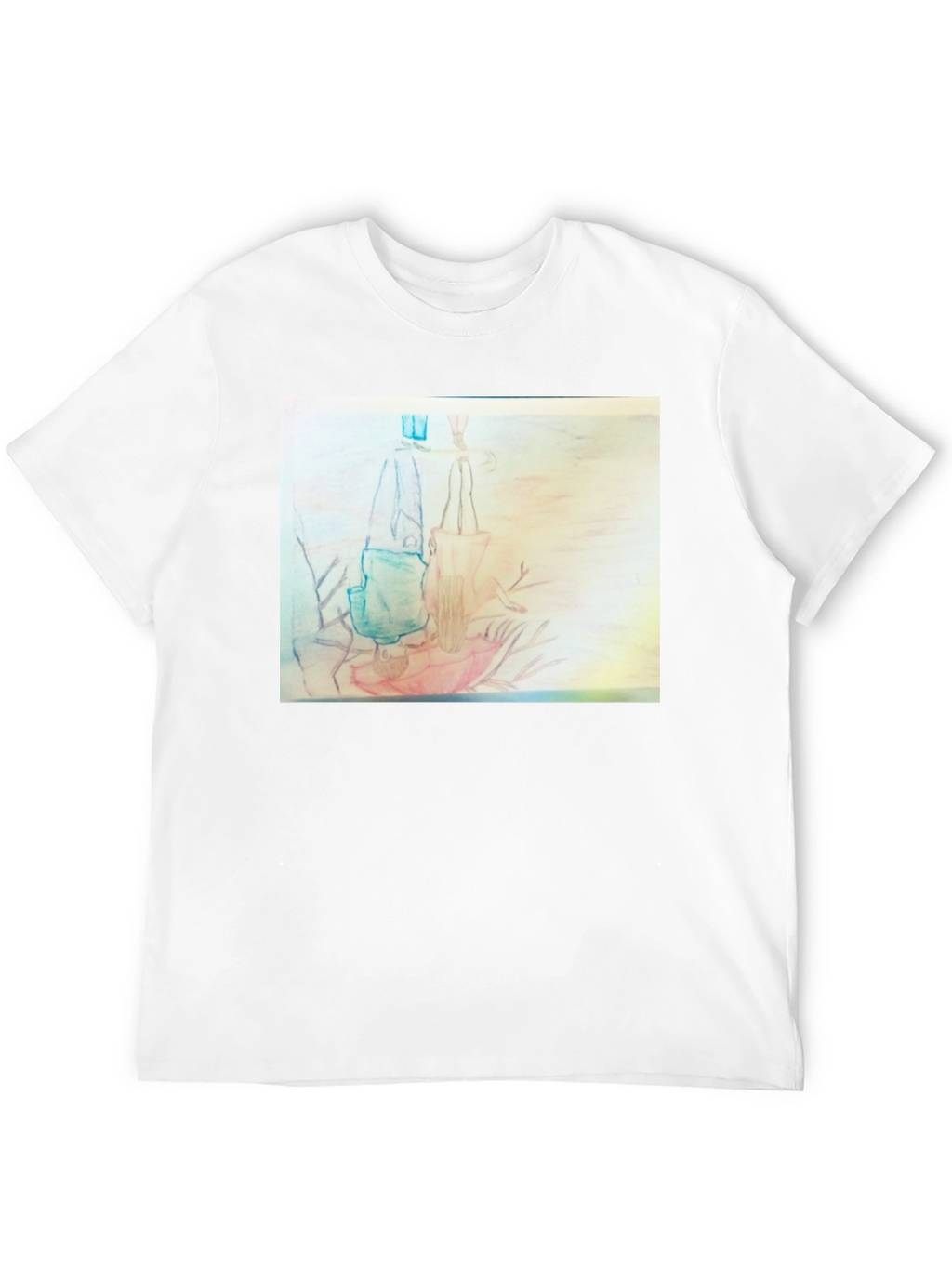 Unique Graphic Tee - Pencil Art Design