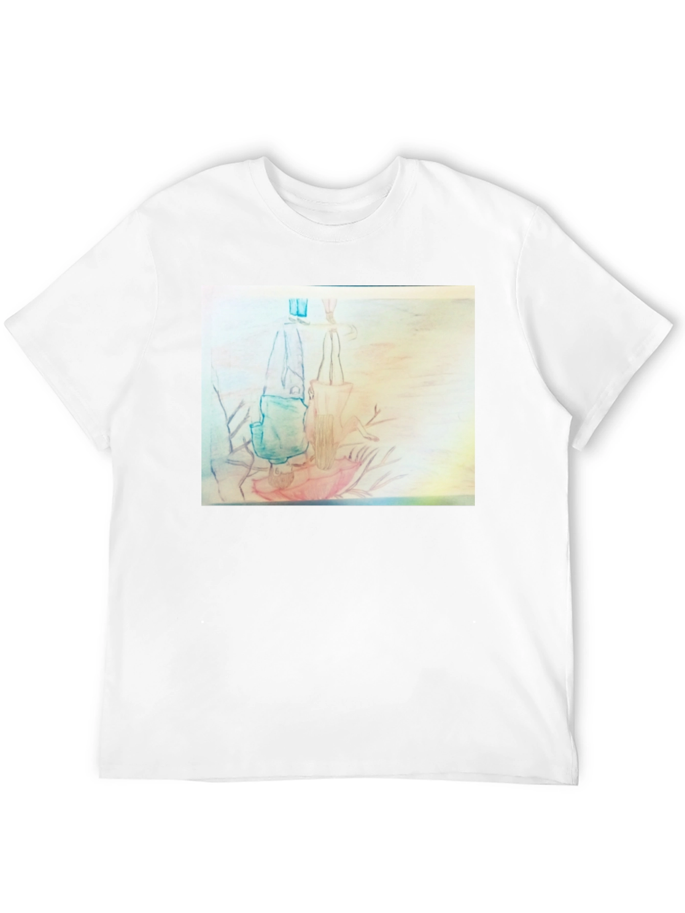 Unique Graphic Tee - Pencil Art Design