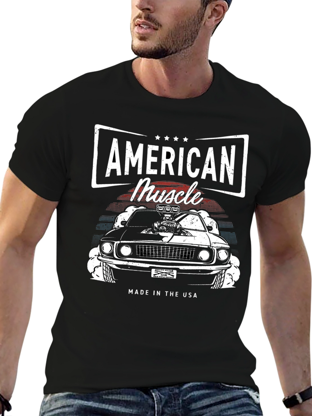 American Muscle Car Graphic Tee
