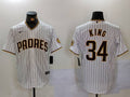 Men's San Diego Padres Michael King #34 White Home Limited Player Jerseys