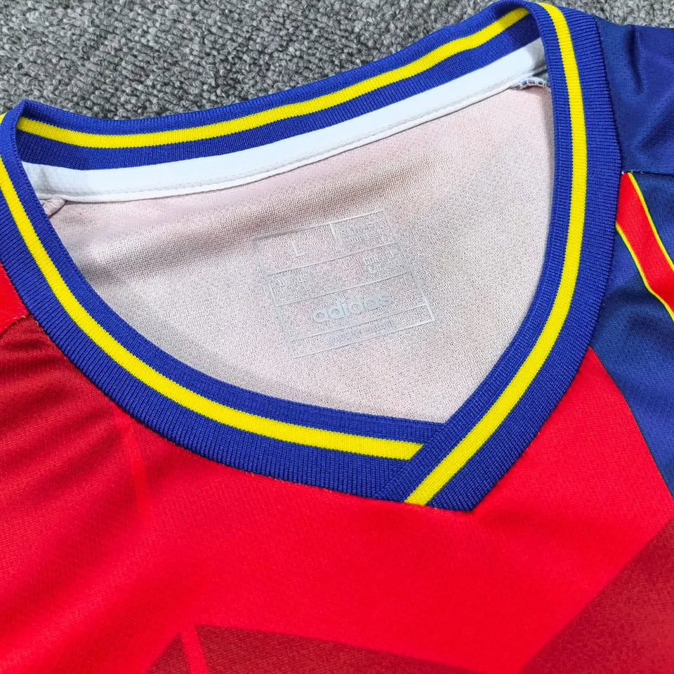2025/26 Spain Special Edition Red Fans Soccer Jersey Detail 2
