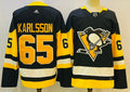 Men's Pittsburgh Penguins Erik Karlsson #65 Black Replica Player Jerseys