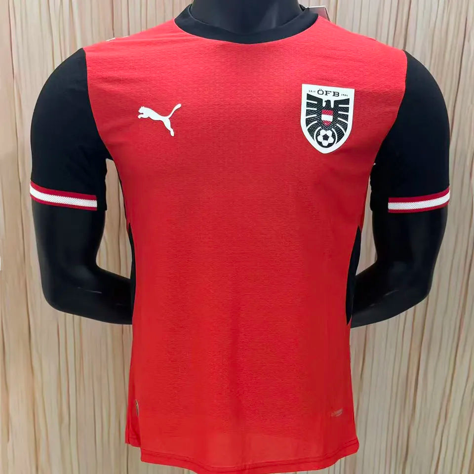 2026/27 Austria Home Red Player Version Soccer Jersey Front