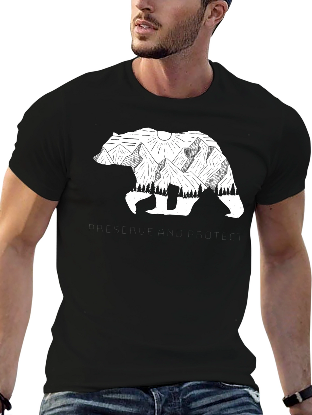 Bear Mountain Graphic Tee - Nature Lovers T-Shirt