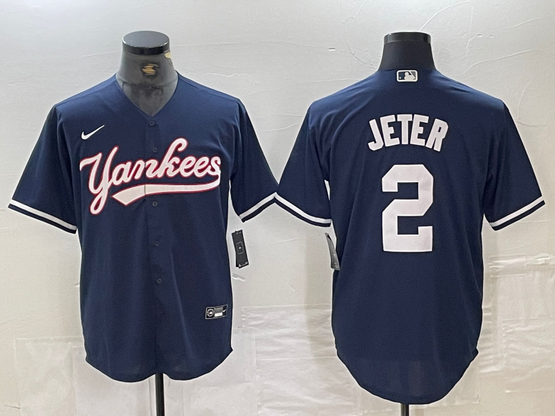 Men's New York Yankees Derek Jeter #2 Navy Limited Player Jerseys