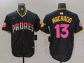 Men's San Diego Padres Manny Machado #13 Black Player Jerseys Joint Edition