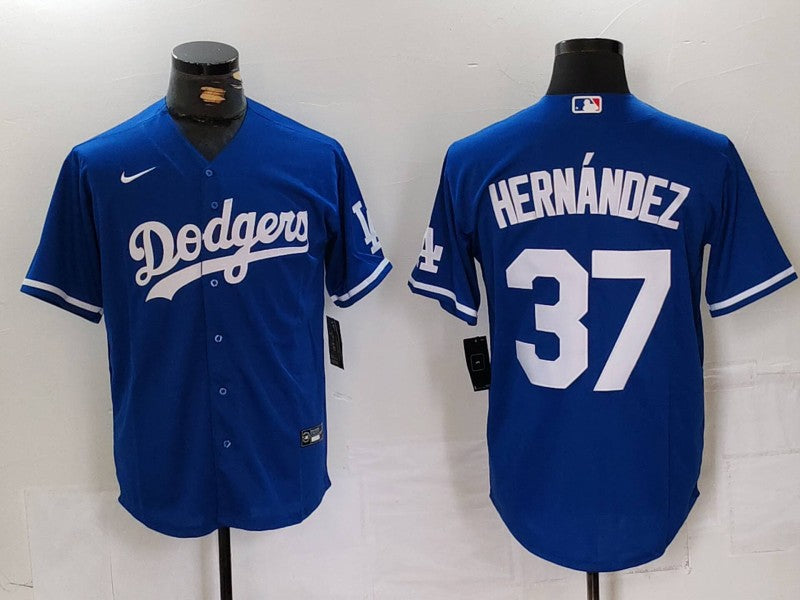 Men's Los Angeles Dodgers Teoscar Hernandez #37 Royal Replica Player Jerseys