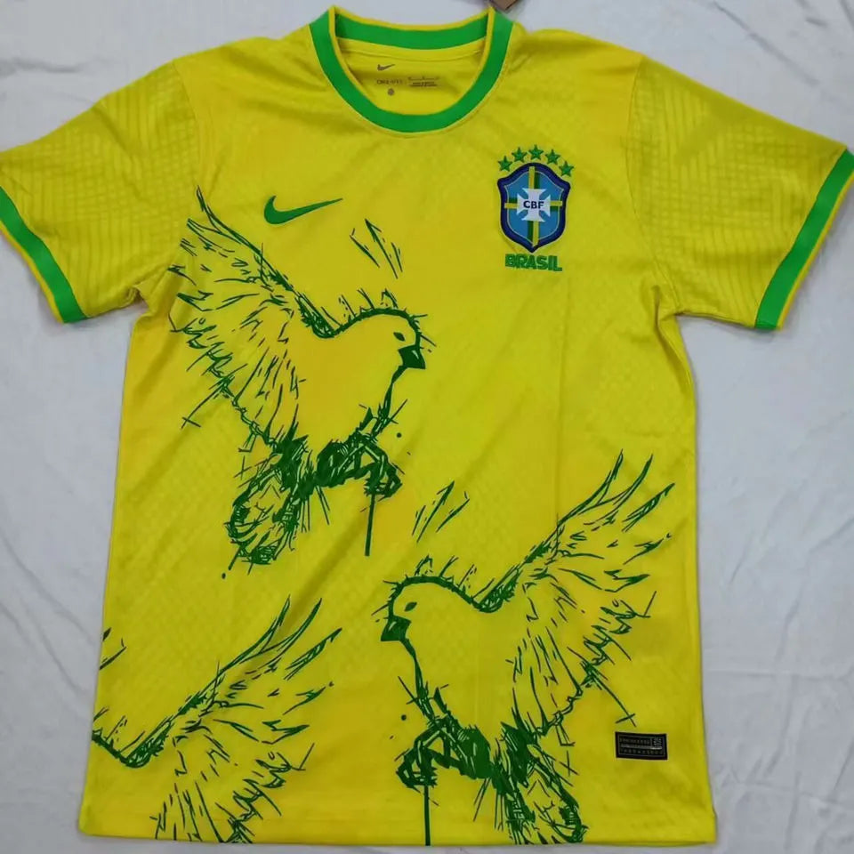 2022/23 Brazil Special Edition Yellow Fans Soccer Jersey Front