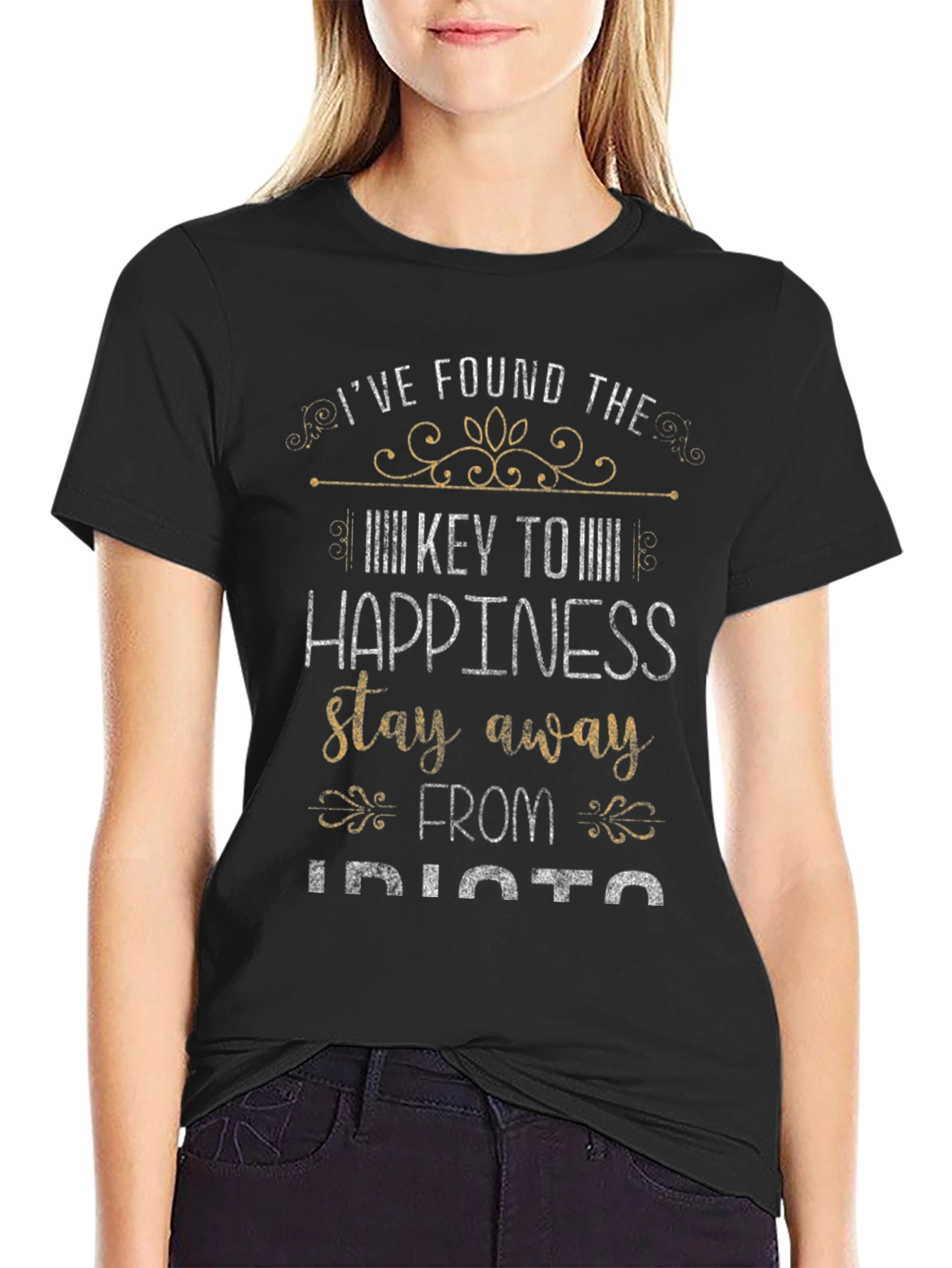 Happiness Key T-Shirt Stay Away From Idiots