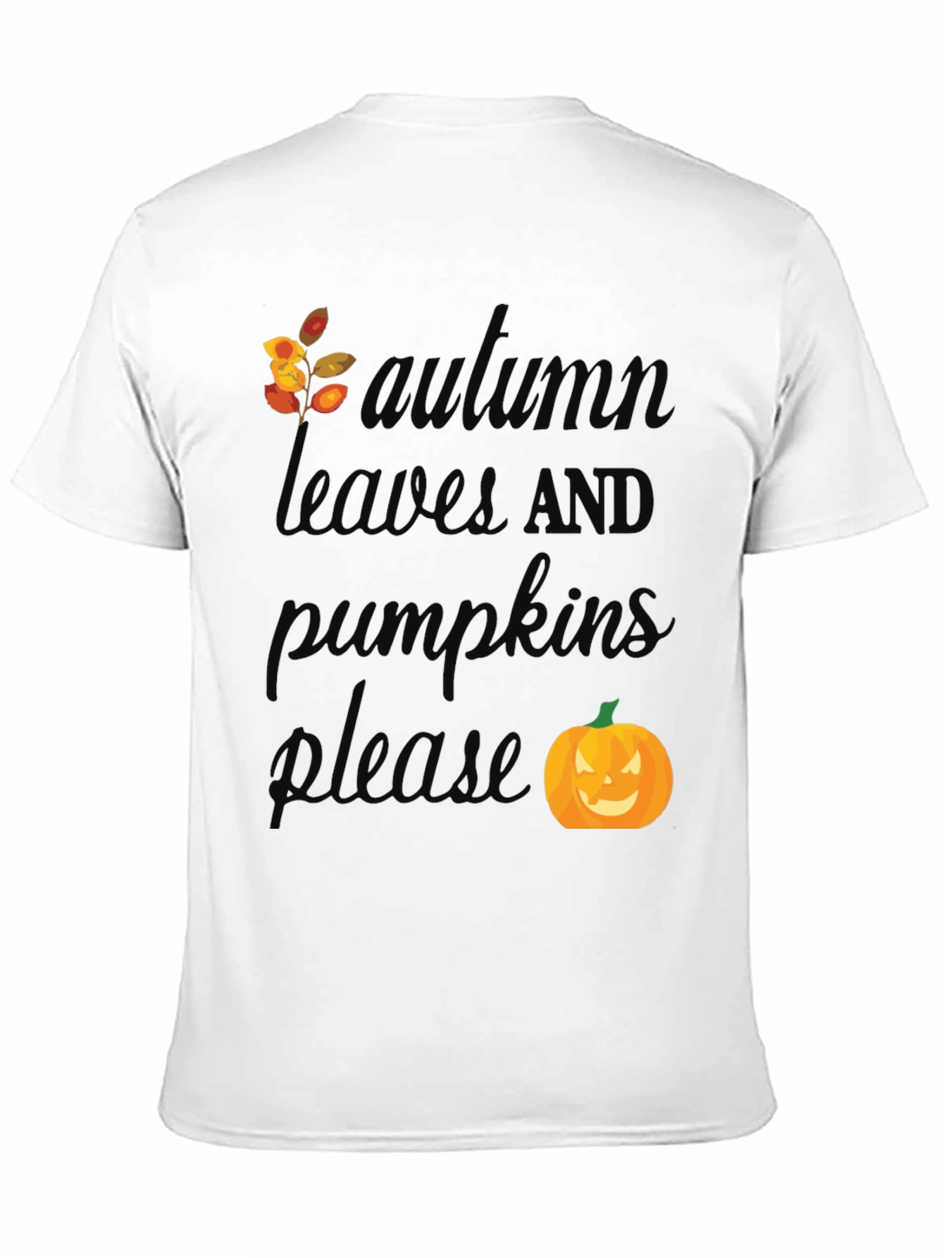 Autumn Leaves and Pumpkins Please T-Shirt