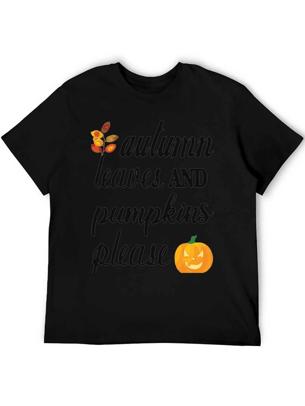Autumn Leaves and Pumpkins Please T-Shirt