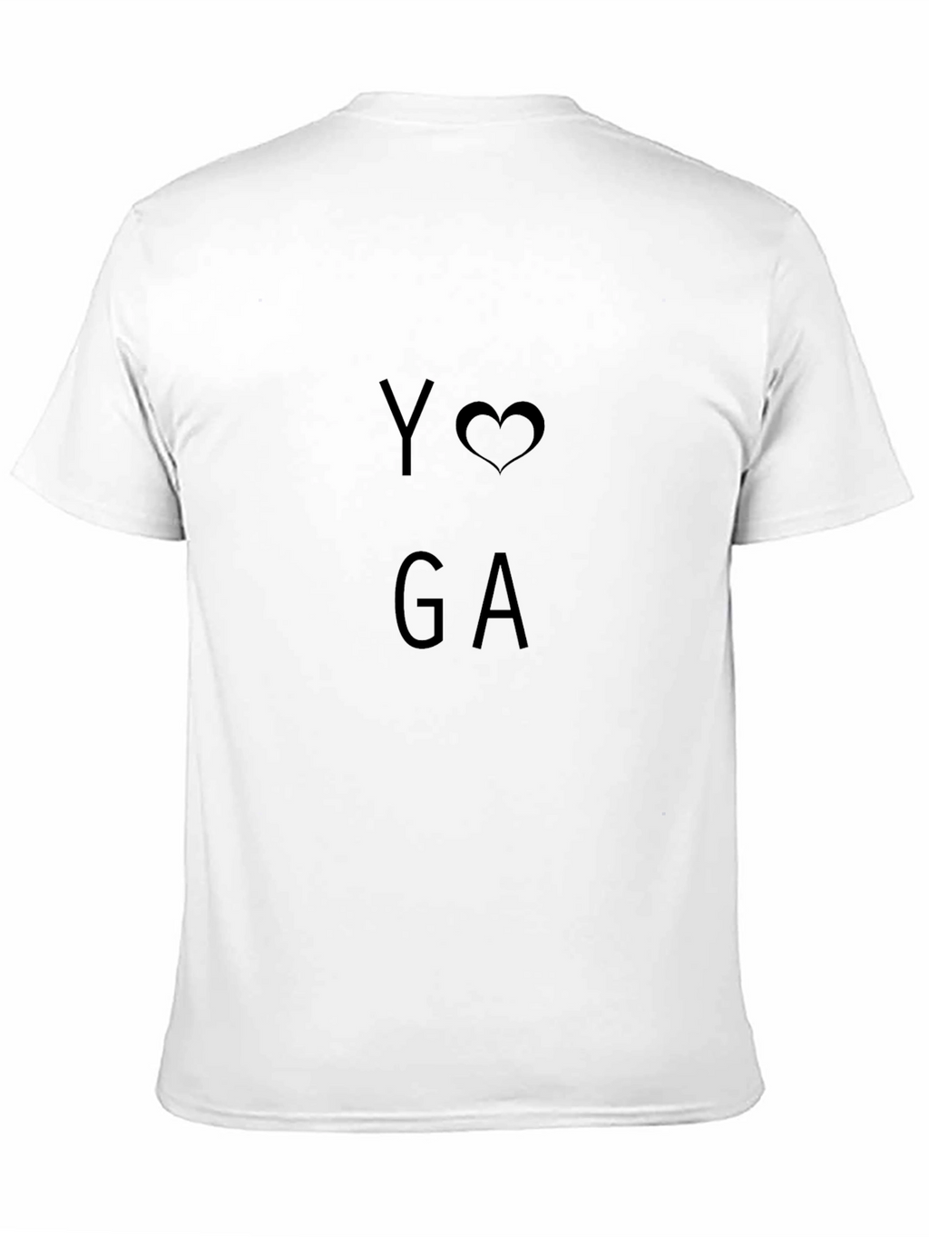 Yoga Heart Graphic Tee - Black Cotton T-Shirt