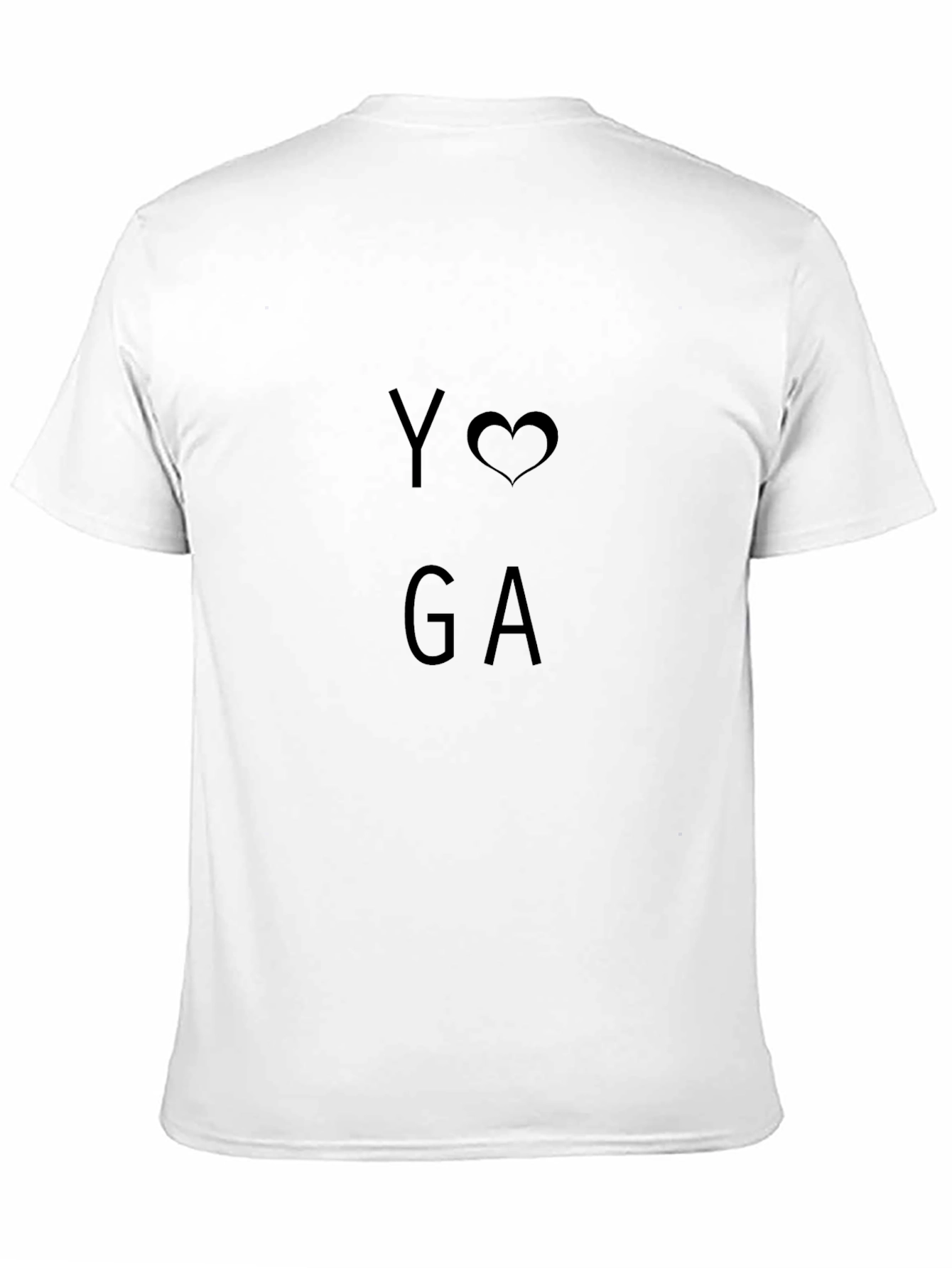 Yoga Heart Graphic Tee - Black Cotton T-Shirt