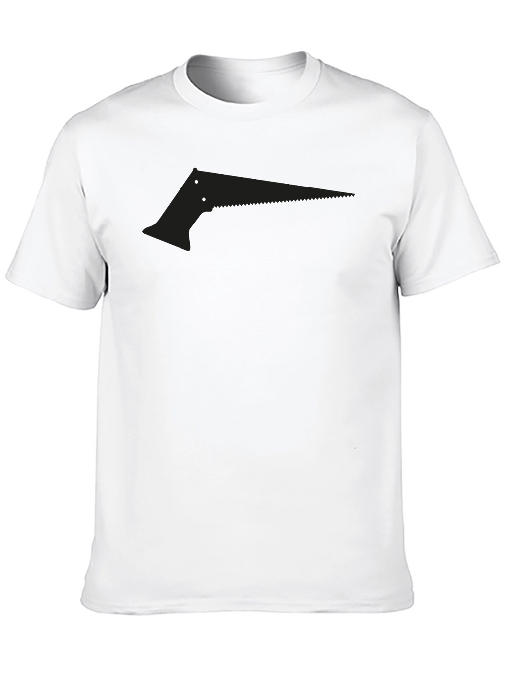 Mens Black Saw Graphic Tee - Edgy Design