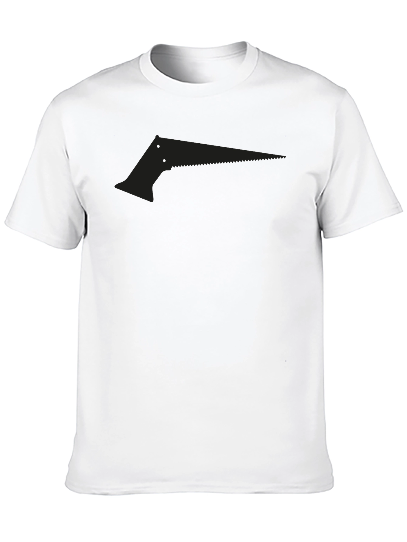 Mens Black Saw Graphic Tee - Edgy Design