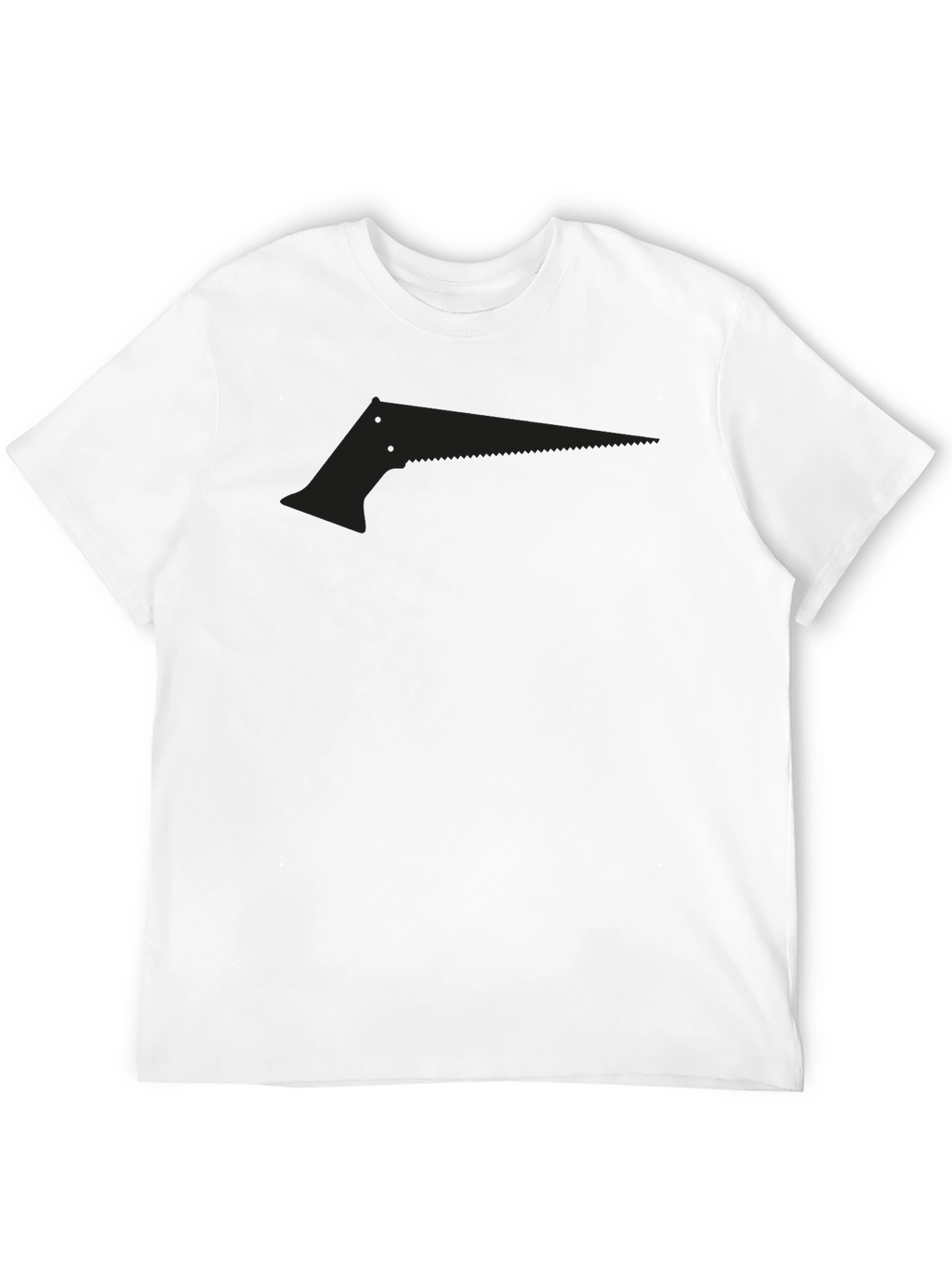 Mens Black Saw Graphic Tee - Edgy Design