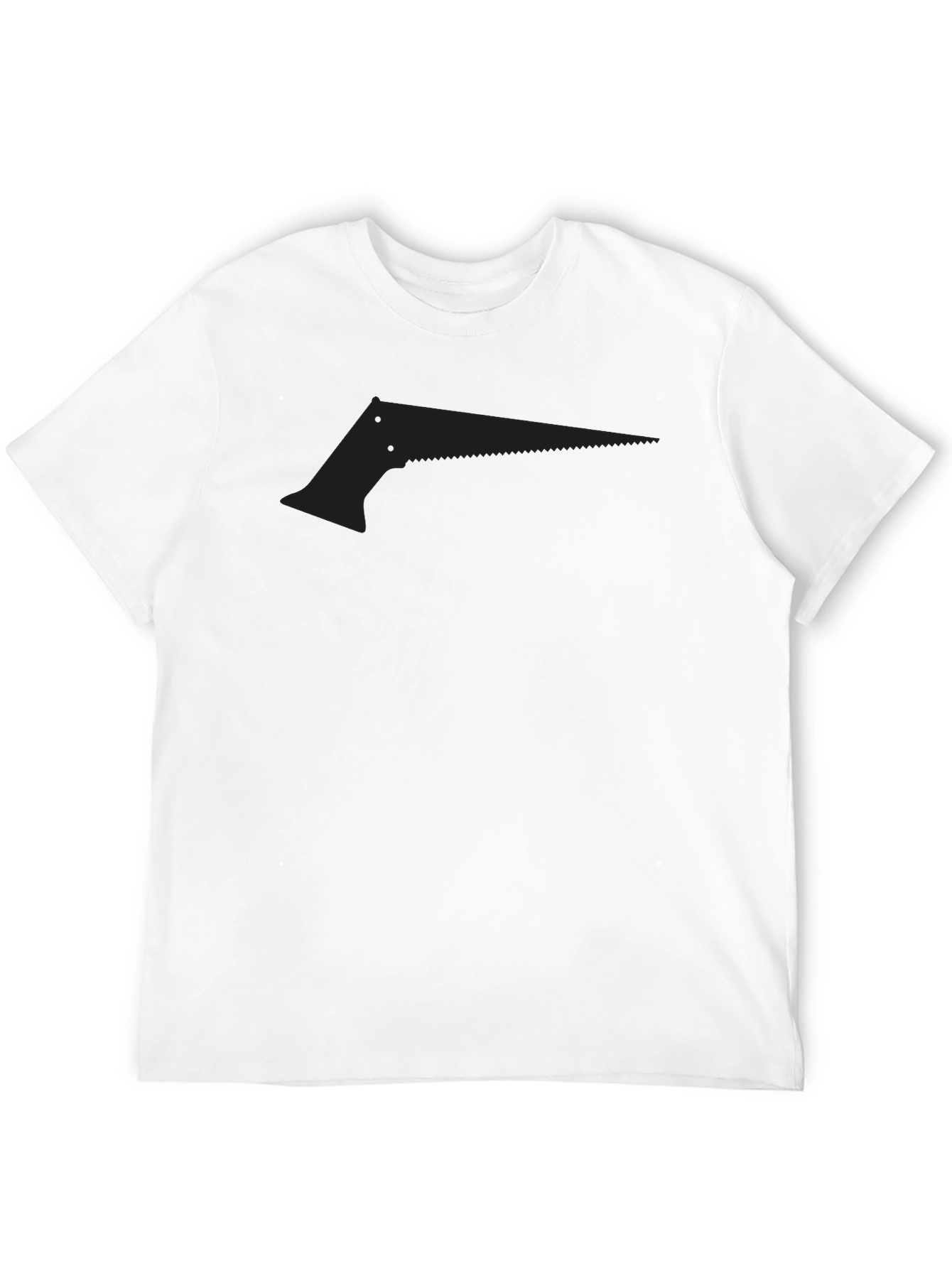 Mens Black Saw Graphic Tee - Edgy Design