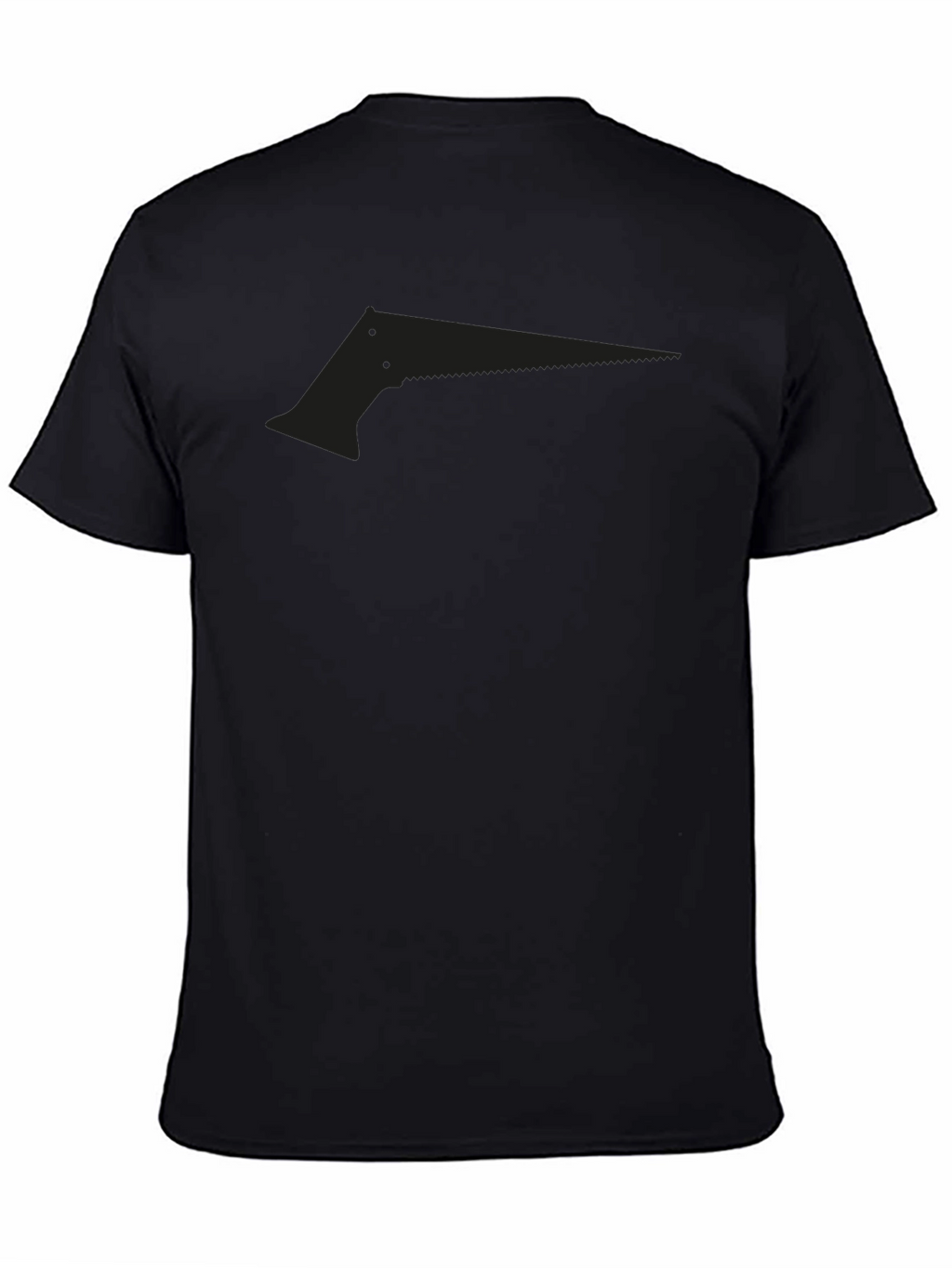 Mens Black Saw Graphic Tee - Edgy Design