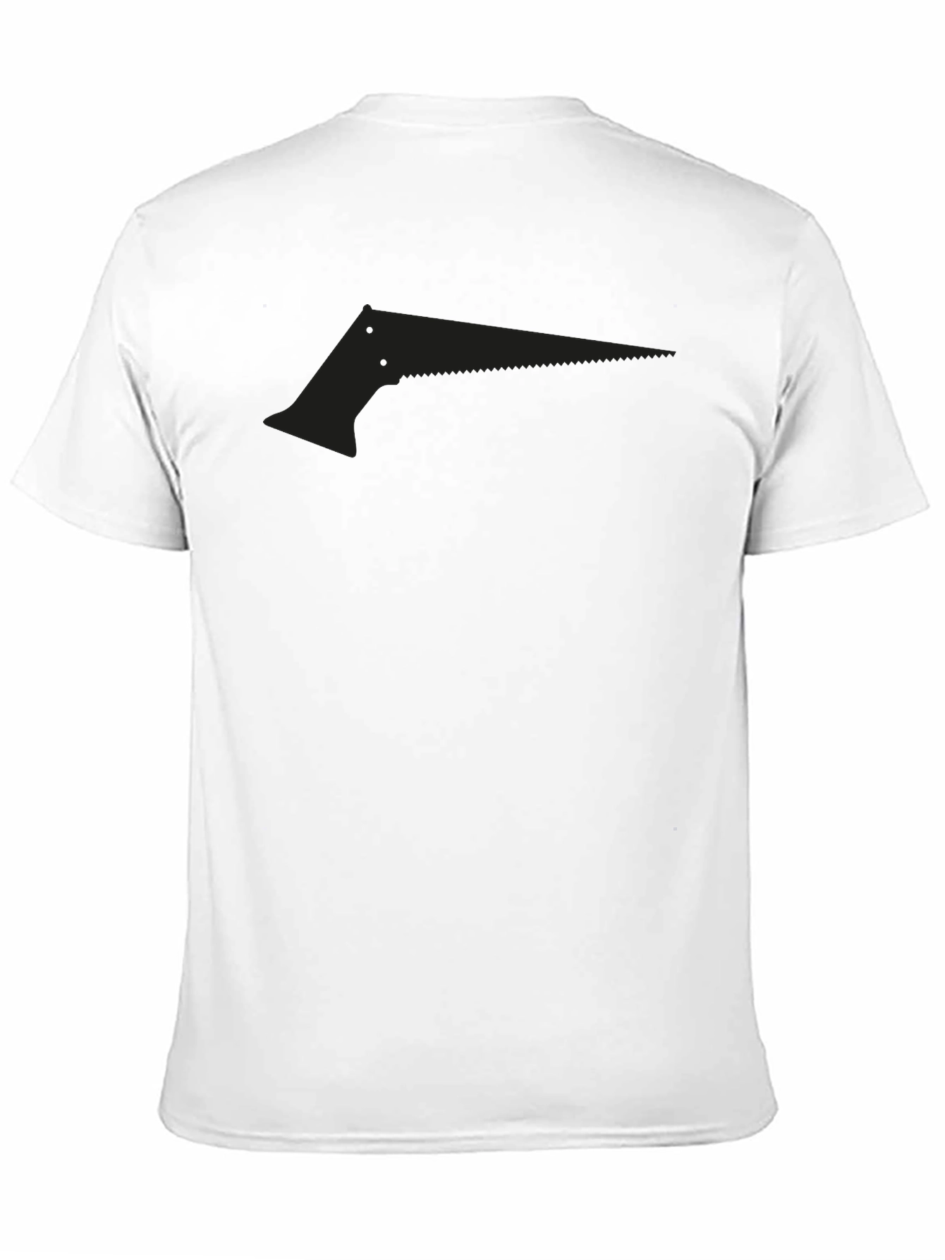 Mens Black Saw Graphic Tee - Edgy Design