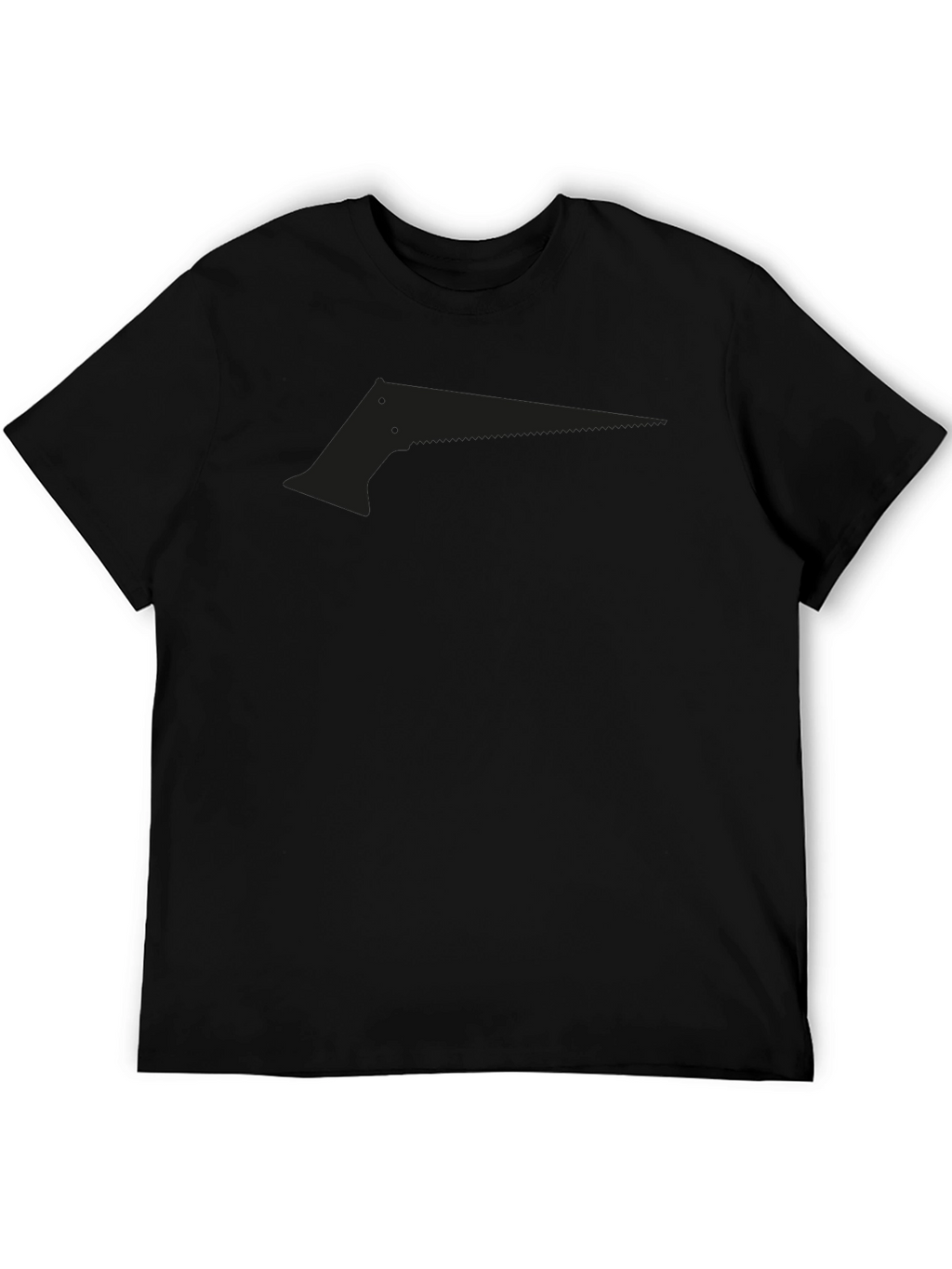 Mens Black Saw Graphic Tee - Edgy Design
