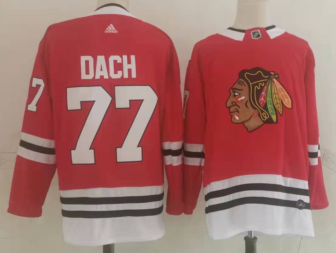Men's Chicago Blackhawks Kirby Dach #77 Red Home Breakaway Player Jerseys