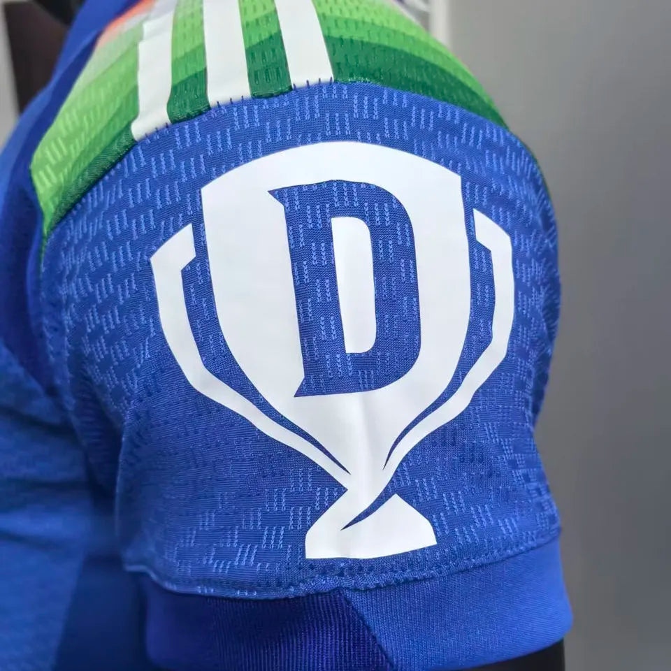 2025/26 Indian Home Blue Player Version Soccer Jersey Detail 3
