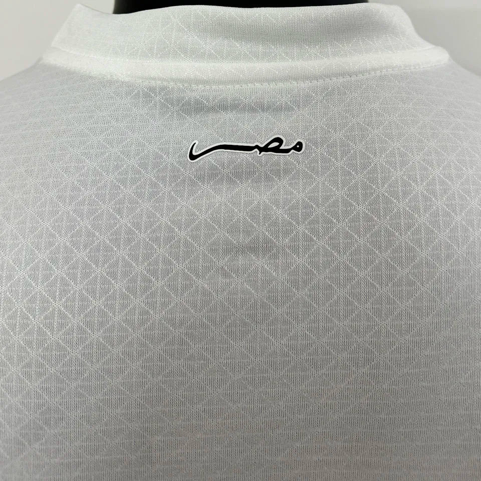 2025 Egypt Away White Player Version Soccer Jersey Detail 2