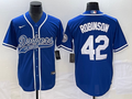 Men's Los Angeles Dodgers Jackie Robinson #42 Royal Player Jerseys Joint Edition