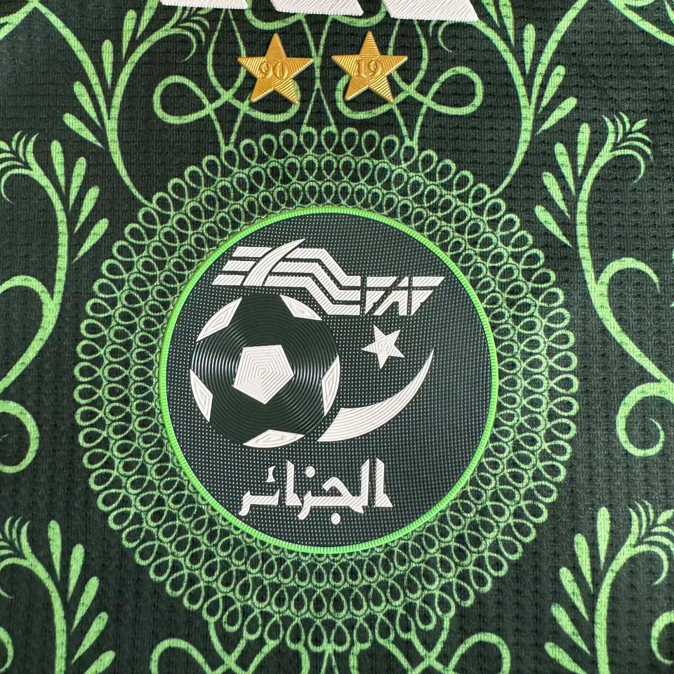 2025 Algeria Away Green Player Version Jersey Detail 1