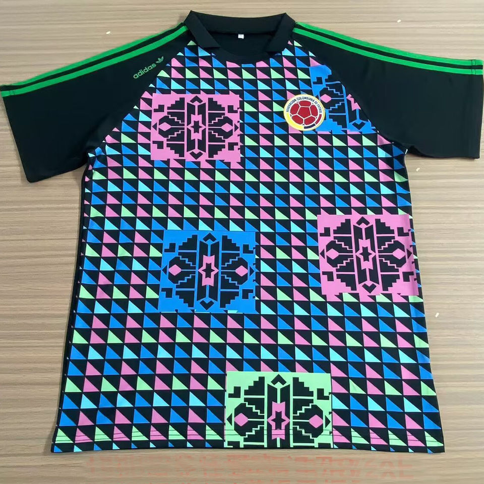 1990 Colombia Goalkeeper Retro Soccer Jersey Item NO.: 2138226 Front