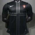 2013 Portugal Away Black Retro Player Version Soccer Jersey Front