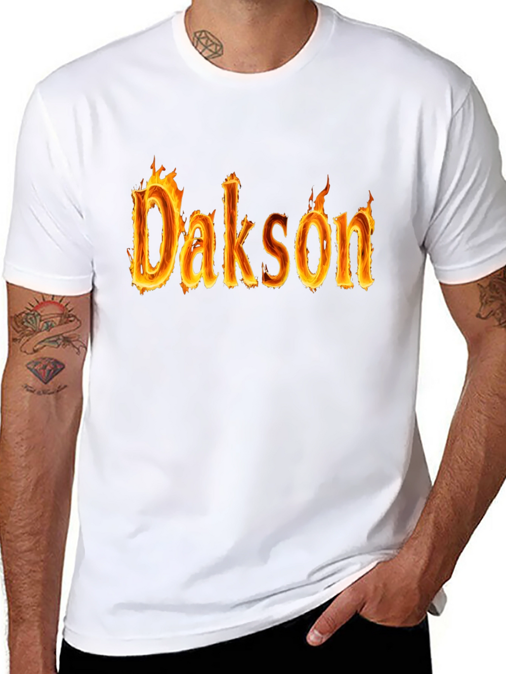 Dakson Flame T-Shirt - Personalized Fire Design