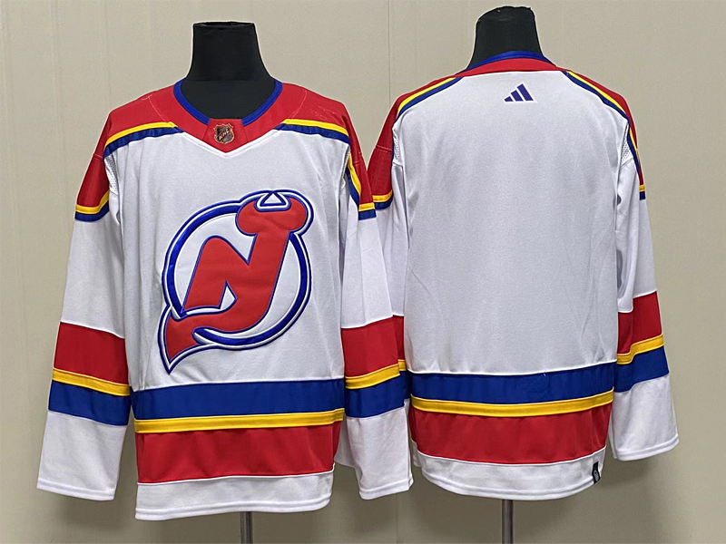 Men's New Jerseys Devils White Special Edition 2.0 Breakaway Blank Jerseys