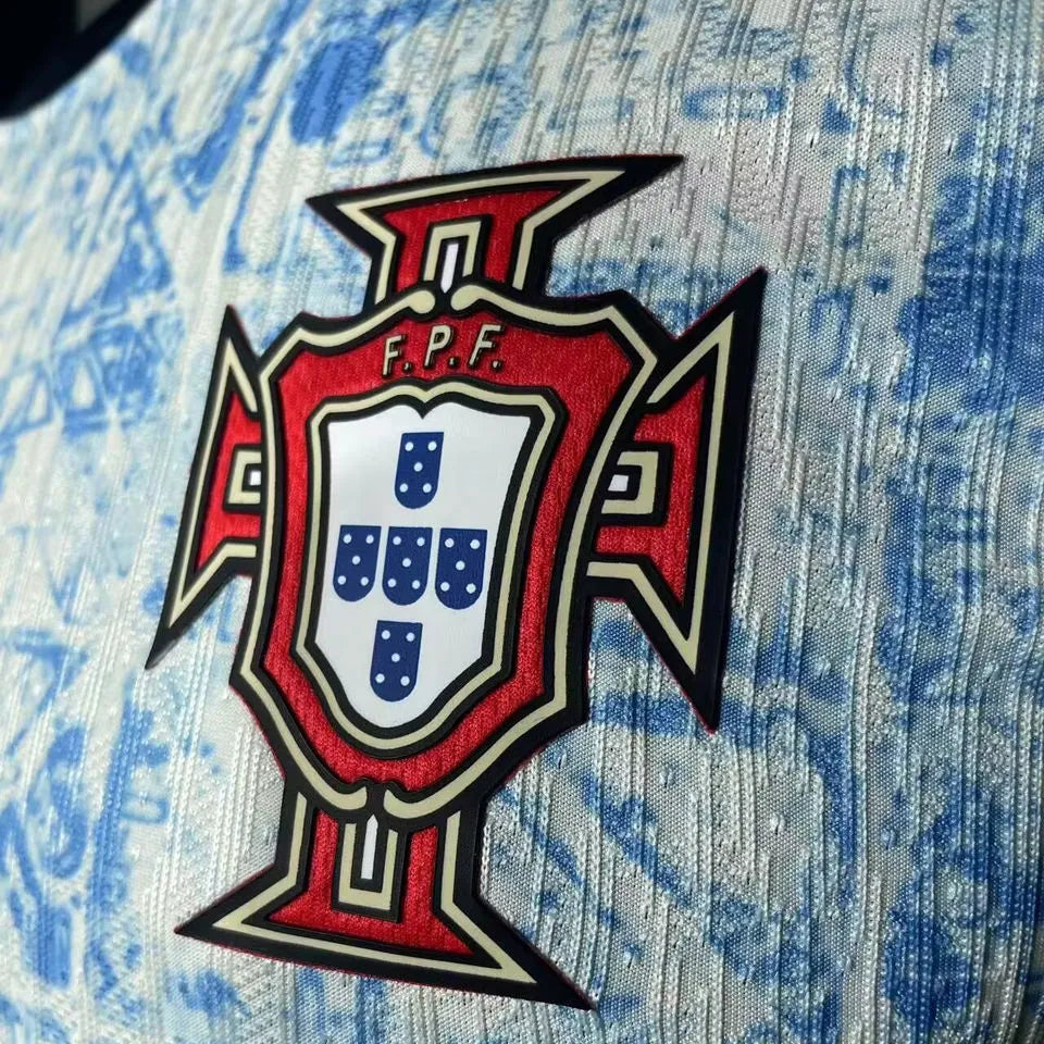 2024/25 Portugal Away Player Version Long Sleeve Jersey Detail 4