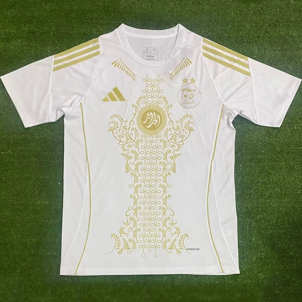 2025 Algeria Special Edition White Fans Soccer Jersey Front