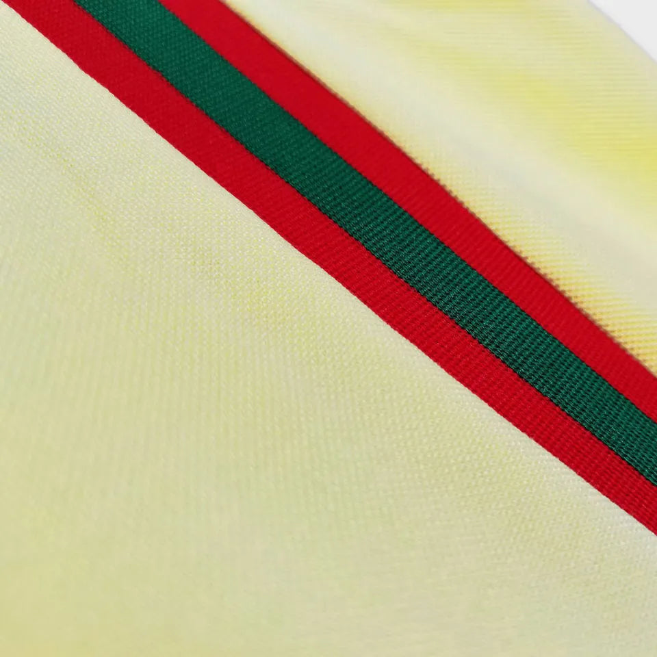 1976/79 Wales Away Yellow Retro Soccer Jersey Detail 3