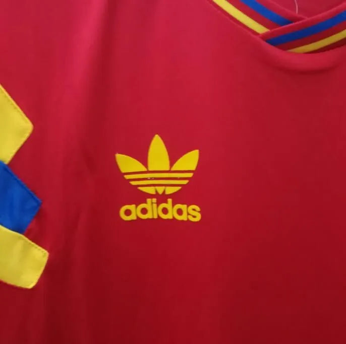 1990 Colombia Home Retro Soccer Jersey Detail 4