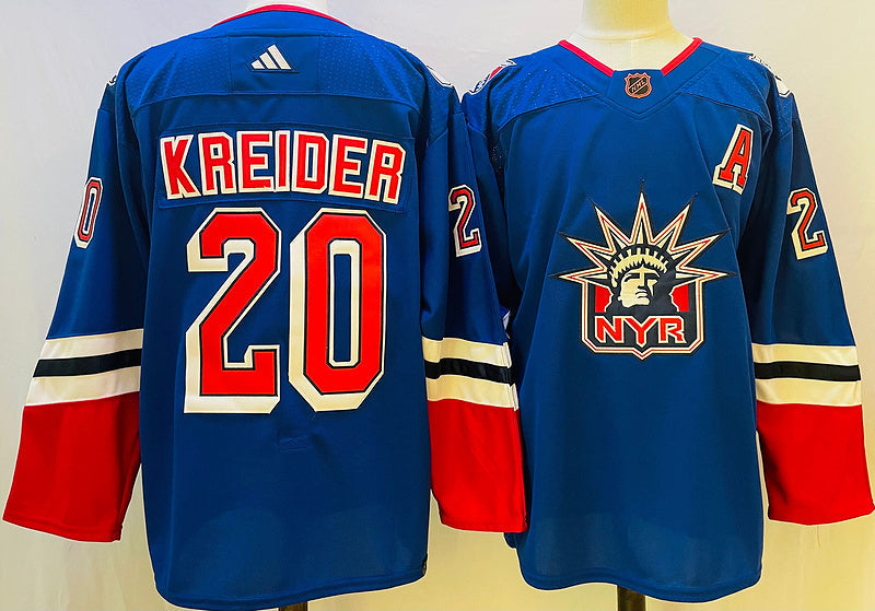 Men's New York Rangers Chris Kreider #20 Blue Player Jerseys