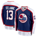 Men's Winnipeg Jets Teemu Selanne #13 Blue Player Game Jerseys