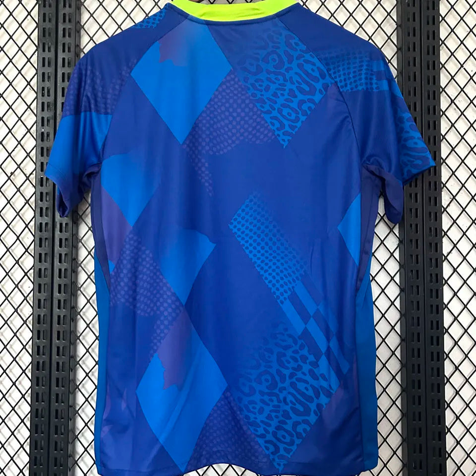 2025/26 Brazil Away Blue Fans Jersey Back
