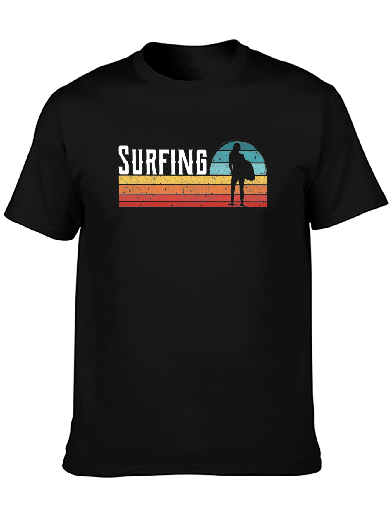 Surfing Sunset Graphic Tee - Cool Surfer T-Shirt