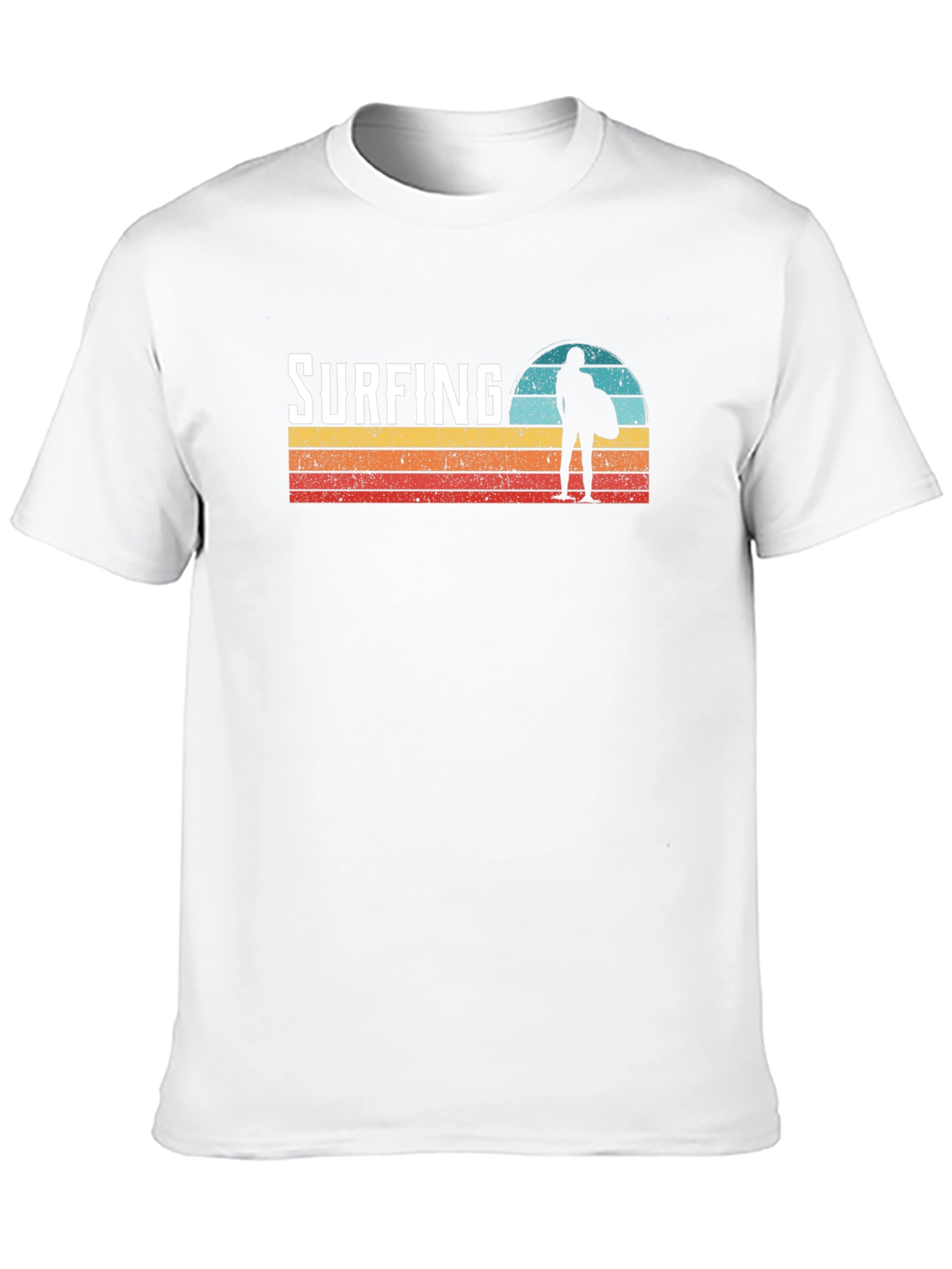 Surfing Sunset Graphic Tee - Cool Surfer T-Shirt