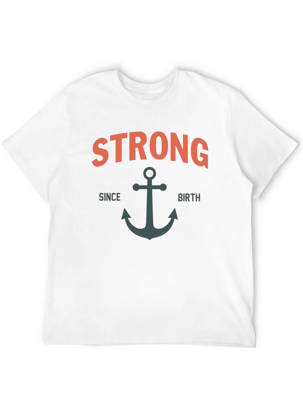 Strong Since Birth Anchor T-Shirt - Black
